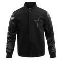 NFL DALLAS COWBOYS TRIPLE BLACK BLOUSON COLLÉGIAL EN LAINE POUR HOMME (NOIR)