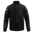 NFL DALLAS COWBOYS TRIPLE BLACK BLOUSON COLLÉGIAL EN LAINE POUR HOMME (NOIR)
