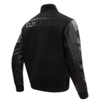 NFL DALLAS COWBOYS TRIPLE BLACK BLOUSON COLLÉGIAL EN LAINE POUR HOMME (NOIR)