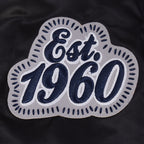 NFL DALLAS COWBOYS DIY PICK STITCH BLOUSON EN SATIN À BORDS CÔTELÉS POUR HOMME (NOIR)