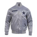 NFL DALLAS COWBOYS SOUVENIR MEN'S SATIN JACKET (GRAY)