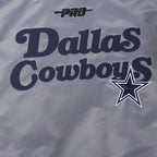 NFL DALLAS COWBOYS SOUVENIR MEN'S SATIN JACKET (GRAY)