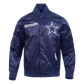 NFL DALLAS COWBOYS SOUVENIR MEN'S SATIN JACKET (NAVY)
