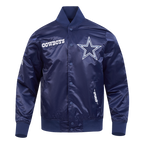NFL DALLAS COWBOYS SOUVENIR MEN'S SATIN JACKET (NAVY)