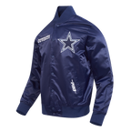 NFL DALLAS COWBOYS SOUVENIR MEN'S SATIN JACKET (NAVY)