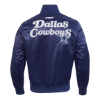 NFL DALLAS COWBOYS SOUVENIR MEN'S SATIN JACKET (NAVY)