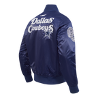 NFL DALLAS COWBOYS SOUVENIR MEN'S SATIN JACKET (NAVY)