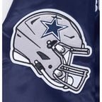 NFL DALLAS COWBOYS SOUVENIR MEN'S SATIN JACKET (NAVY)