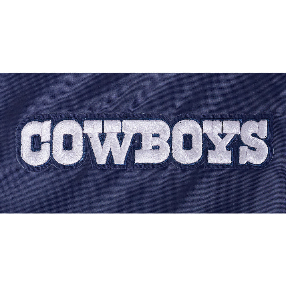 NFL DALLAS COWBOYS SOUVENIR MEN'S SATIN JACKET (NAVY)