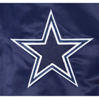NFL DALLAS COWBOYS SOUVENIR MEN'S SATIN JACKET (NAVY)