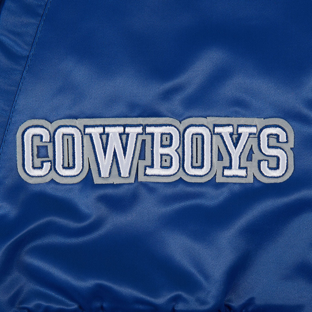 NFL DALLAS COWBOYS BEST OF MEN'S RIB SATIN JACKET (DODGER BLUE)