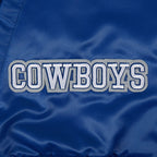 NFL DALLAS COWBOYS BEST OF MEN'S RIB SATIN JACKET (DODGER BLUE)