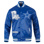 NFL DALLAS COWBOYS BEST OF MEN'S RIB SATIN JACKET (DODGER BLUE)