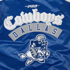 NFL DALLAS COWBOYS BEST OF MEN'S RIB SATIN JACKET (DODGER BLUE)