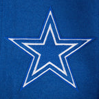 NFL DALLAS COWBOYS BEST OF BLOUSON COLLÉGIAL EN LAINE À BORDS CÔTELÉS POUR HOMME (BLEU DODGER/BLANC)