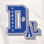 NFL DALLAS COWBOYS BEST OF MEN'S LEATHER VARSITY JACKET (EGGSHELL)