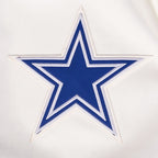 NFL DALLAS COWBOYS BEST OF MEN'S LEATHER VARSITY JACKET (EGGSHELL)