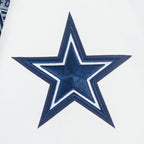 NFL DALLAS COWBOYS TEAM BADGE MEN'S RIB WOOL VARSITY JACKET (MIDNIGHT NAVY/WHITE)