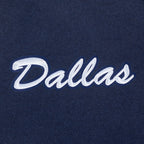 NFL DALLAS COWBOYS TEAM BADGE MEN'S RIB WOOL VARSITY JACKET (MIDNIGHT NAVY/WHITE)