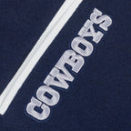 NFL DALLAS COWBOYS TEAM BADGE MEN'S RIB WOOL VARSITY JACKET (MIDNIGHT NAVY/WHITE)
