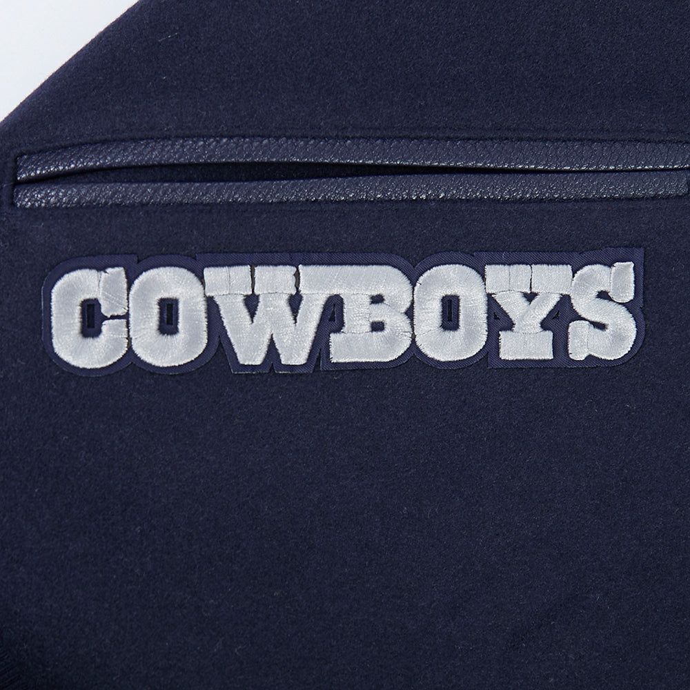 NFL DALLAS COWBOYS BORN FOR SPORT MEN'S WOOL VARSITY JACKET (MIDNIGHT NAVY)