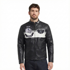NFL DALLAS COWBOYS BORN FOR SPORT BLOUSON MOTO POUR HOMME (NOIR/BLANC)