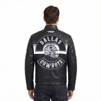 NFL DALLAS COWBOYS BORN FOR SPORT BLOUSON MOTO POUR HOMME (NOIR/BLANC)