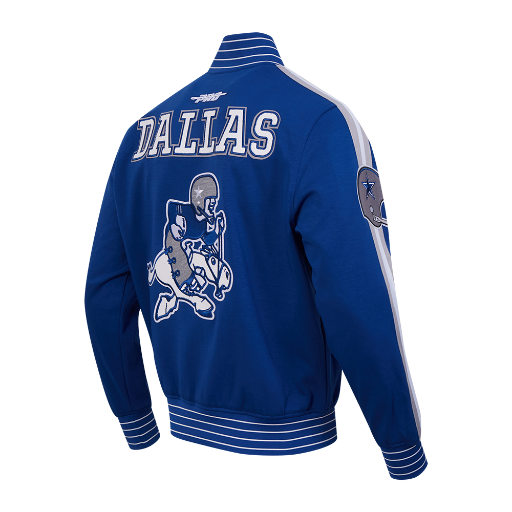 NFL DALLAS COWBOYS PRO GAME DAY RETRO JACKET (DODGER BLUE/SILVER/WHITE)