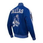 NFL DALLAS COWBOYS PRO GAME DAY RETRO JACKET (DODGER BLUE/SILVER/WHITE)
