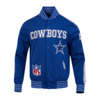 NFL DALLAS COWBOYS PRO GAME DAY RETRO JACKET (DODGER BLUE/SILVER/WHITE)