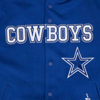 NFL DALLAS COWBOYS PRO GAME DAY RETRO JACKET (DODGER BLUE/SILVER/WHITE)