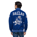 NFL DALLAS COWBOYS PRO GAME DAY RETRO JACKET (DODGER BLUE/SILVER/WHITE)