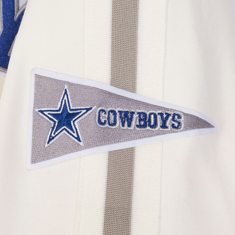 NFL DALLAS COWBOYS PRO GAME DAY RETRO JACKET (EGGSHELL/TAUPE/EGGSHELL)