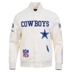 NFL DALLAS COWBOYS PRO GAME DAY RETRO JACKET (EGGSHELL/TAUPE/EGGSHELL)