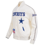 NFL DALLAS COWBOYS PRO GAME DAY RETRO JACKET (EGGSHELL/TAUPE/EGGSHELL)