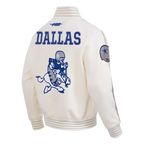 NFL DALLAS COWBOYS PRO GAME DAY RETRO JACKET (EGGSHELL/TAUPE/EGGSHELL)