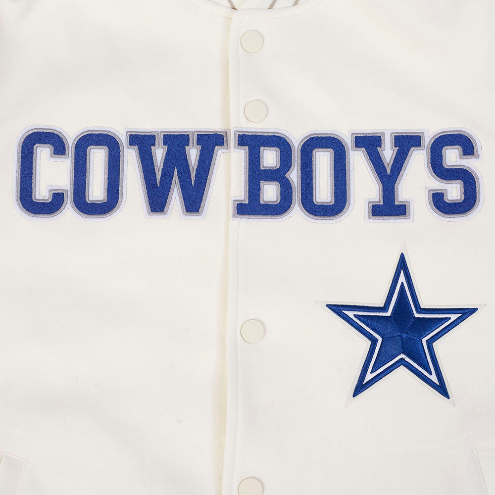 NFL DALLAS COWBOYS PRO GAME DAY RETRO JACKET (EGGSHELL/TAUPE/EGGSHELL)