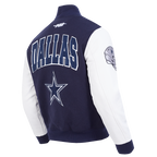 NFL DALLAS COWBOYS CITY ARCH BLOUSON COLLÉGIAL EN LAINE POUR HOMME (MARINE MINUIT/BLANC)