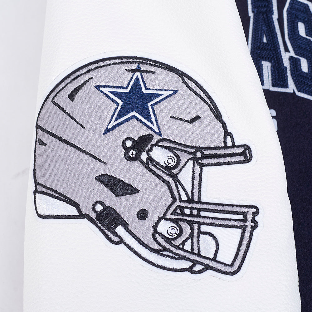 NFL DALLAS COWBOYS CITY ARCH BLOUSON COLLÉGIAL EN LAINE POUR HOMME (MARINE MINUIT/BLANC)