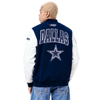NFL DALLAS COWBOYS CITY ARCH BLOUSON COLLÉGIAL EN LAINE POUR HOMME (MARINE MINUIT/BLANC)