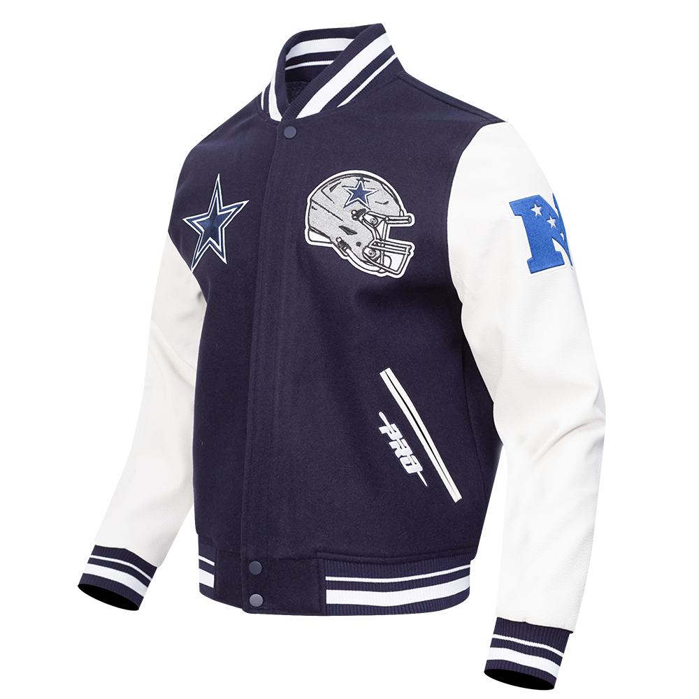 NFL DALLAS COWBOYS BLOUSON COLLÉGIAL POUR HOMME (MARINE MINUIT/BLANC)