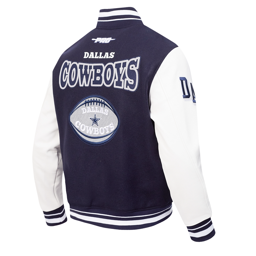 NFL DALLAS COWBOYS BLOUSON COLLÉGIAL POUR HOMME (MARINE MINUIT/BLANC)