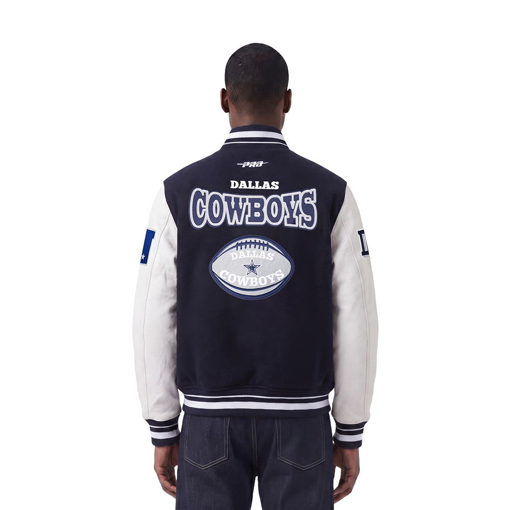 NFL DALLAS COWBOYS BLOUSON COLLÉGIAL POUR HOMME (MARINE MINUIT/BLANC)