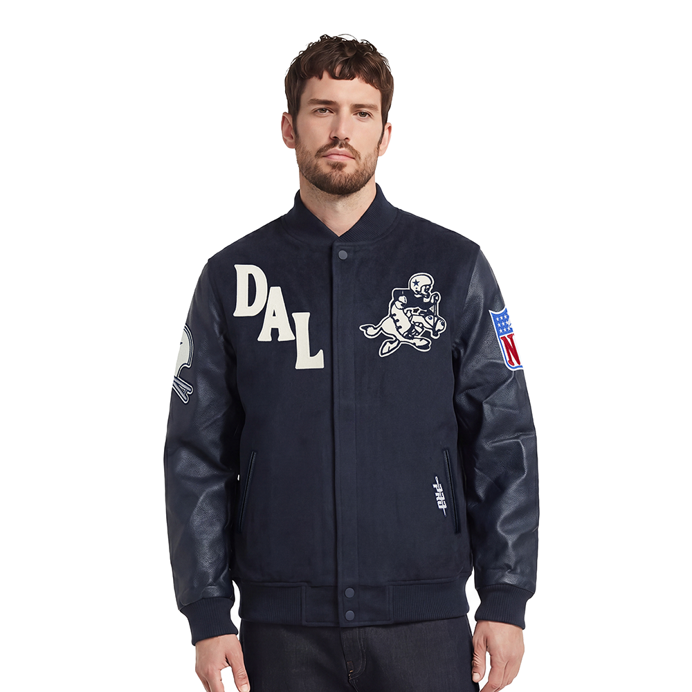 NFL DALLAS COWBOYS FIRST TEAM BLOUSON COLLÉGIAL POUR HOMME (MARINE MINUIT)