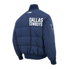 NFL DALLAS COWBOYS MANTEAU MATELASSÉ POUR HOMME (MARINE MINUIT)