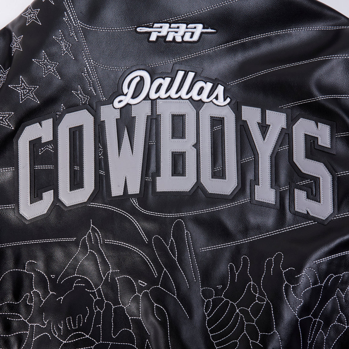 NFL DALLAS COWBOYS PRO PREMIUM MEN'S COAT (BLACK)