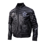 NFL DALLAS COWBOYS PRO PREMIUM MEN'S COAT (BLACK)
