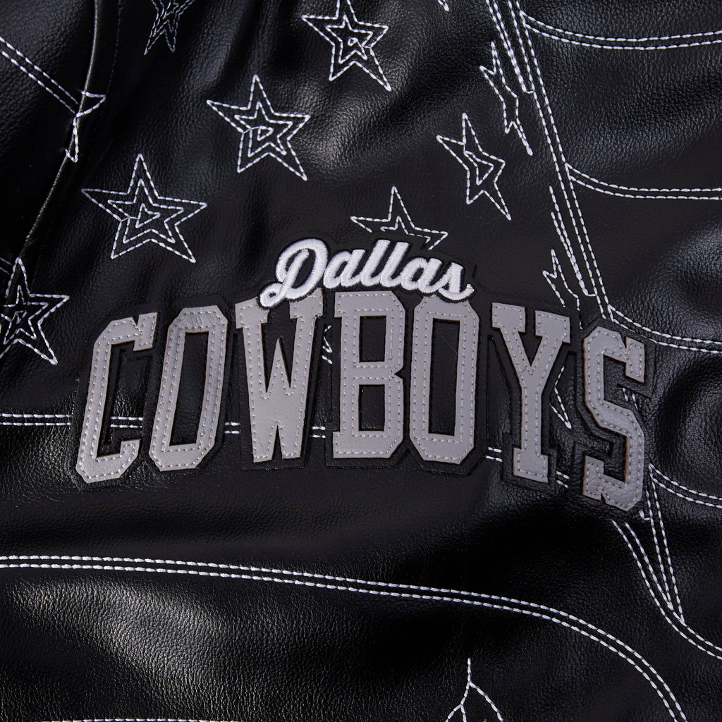 NFL DALLAS COWBOYS PRO PREMIUM MEN'S COAT (BLACK)