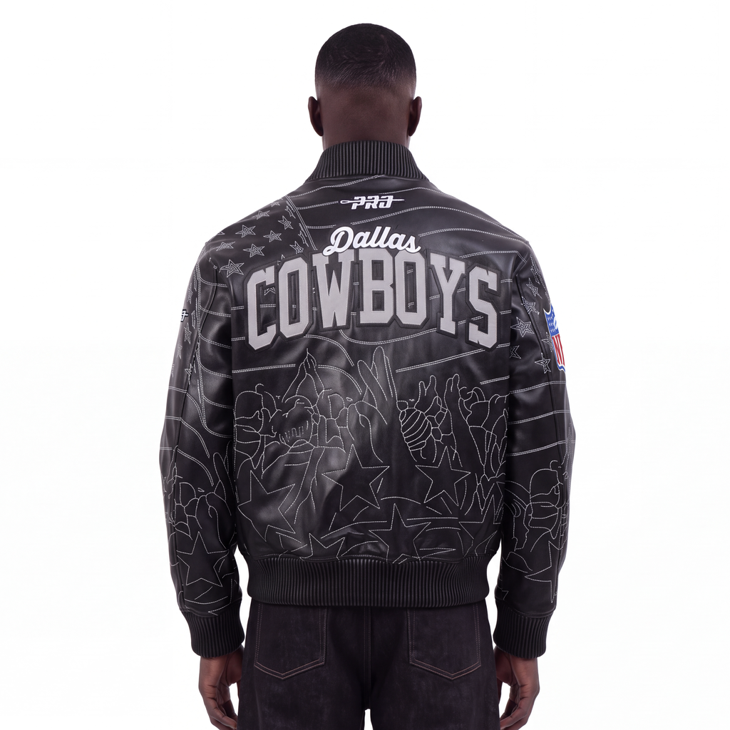 NFL DALLAS COWBOYS PRO PREMIUM MEN'S COAT (BLACK)