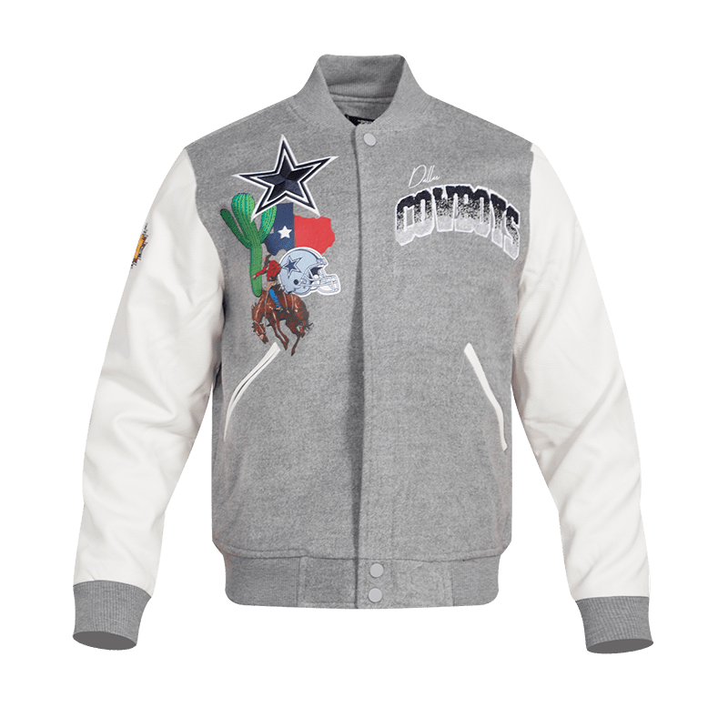 NFL DALLAS COWBOYS VESTE UNIVERSITAIRE EN LAINE HOMETOWN POUR HOMME (GRIS)